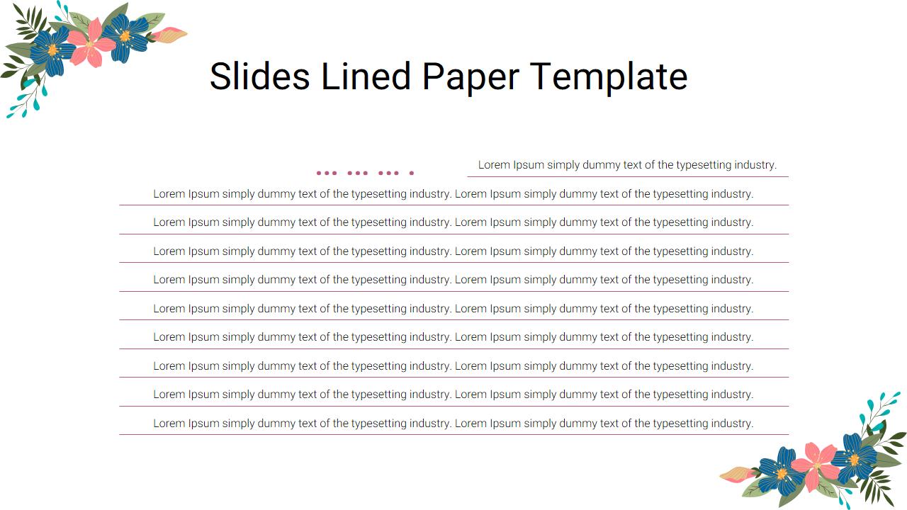 Google Slides Lined Paper Template